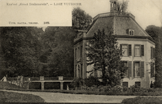 15160 Gezicht op de rechtergevel van het kasteel Drakestein met omringend park (Slotlaan 9) te Lage Vuursche (gemeente ...